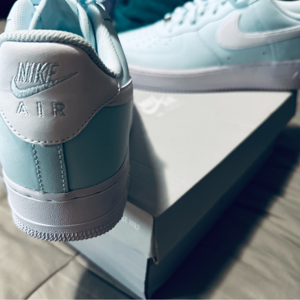 Nike Air Force 1 Sneakers - Glacier Blue and White - Picture 8 of 9
